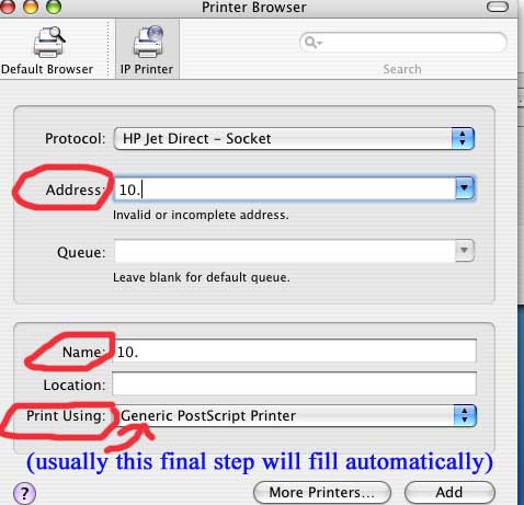 select printer